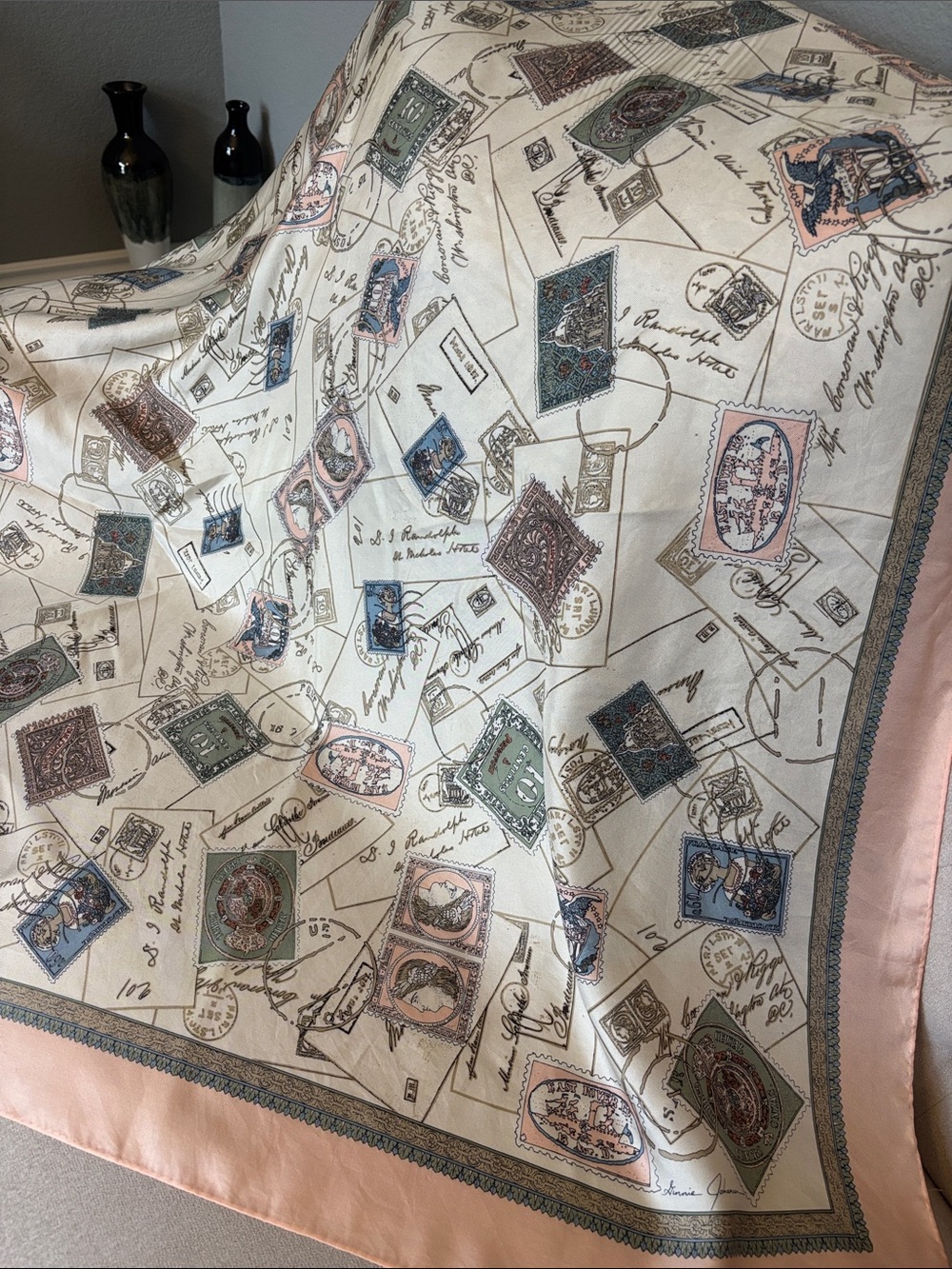Vintage Ginnie Johansen silk scarf - Picture 5 of 5